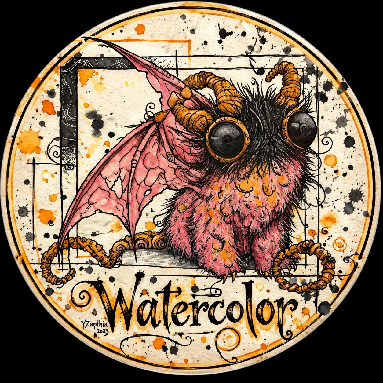 Watercolor gallery seal