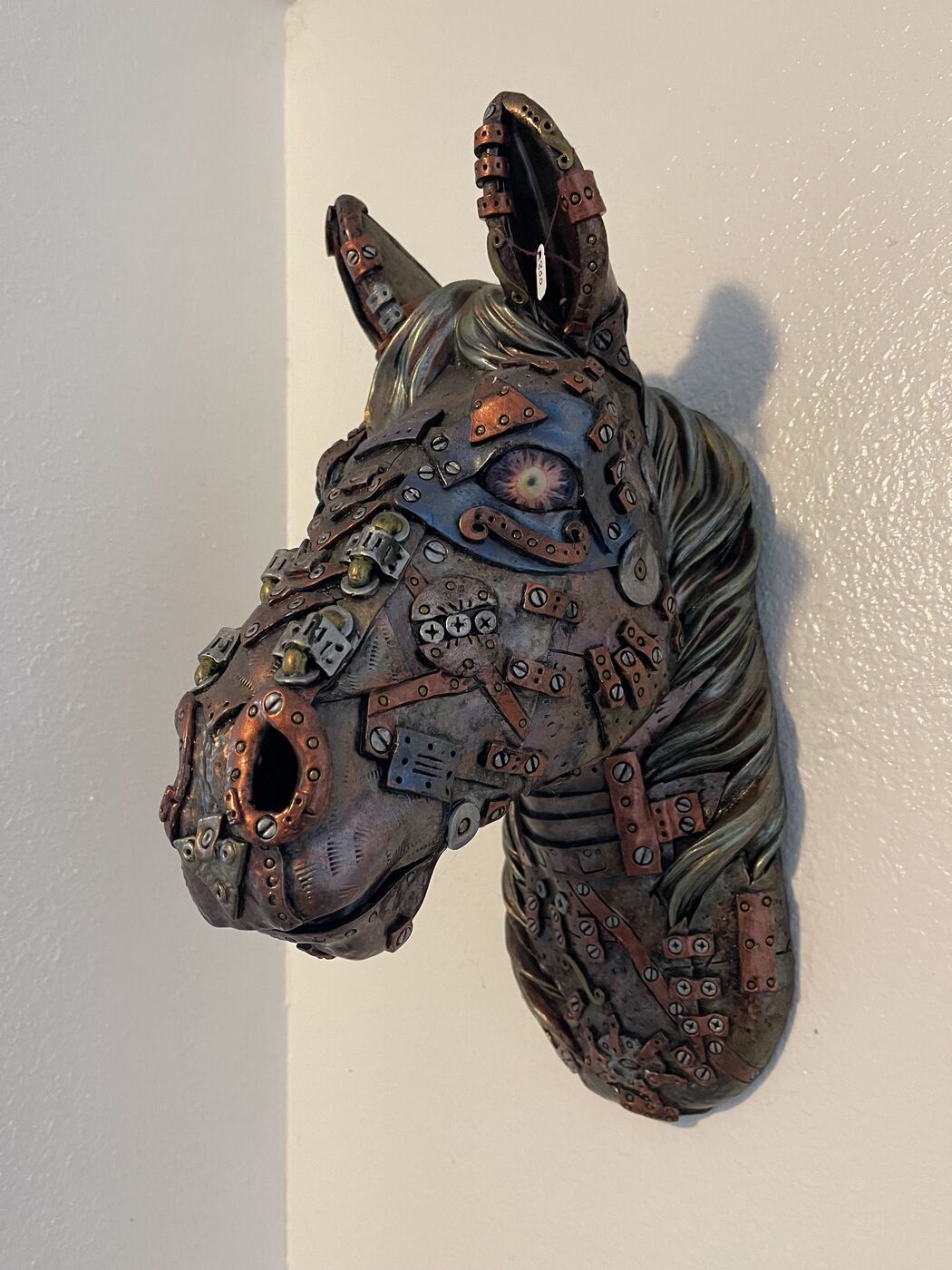 Steampunk horse-head wall mask by XZanthia
